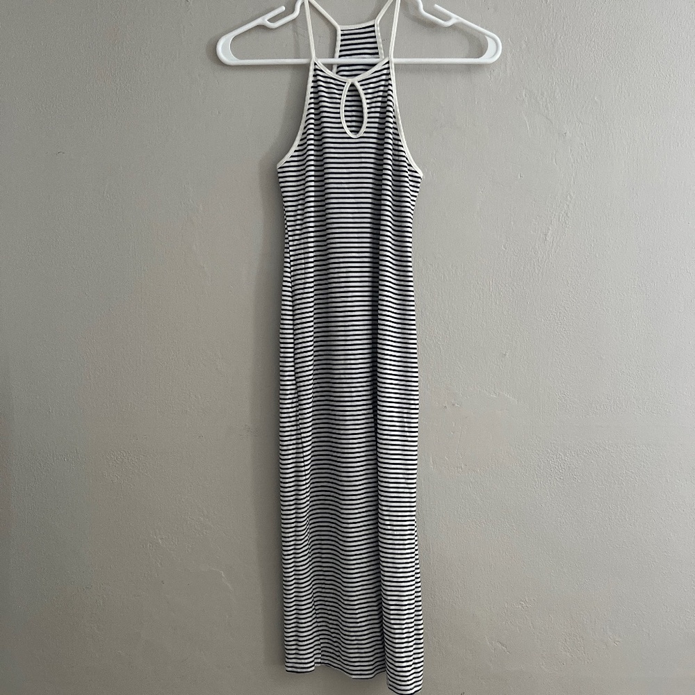 Striped mid length dress size M